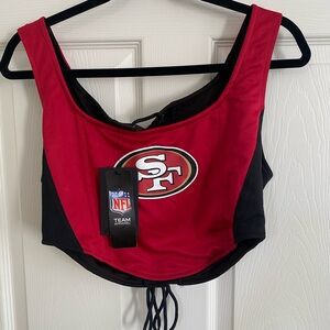 NWT Ultra Game NFL San Francisco 49ers Crop Tank Top